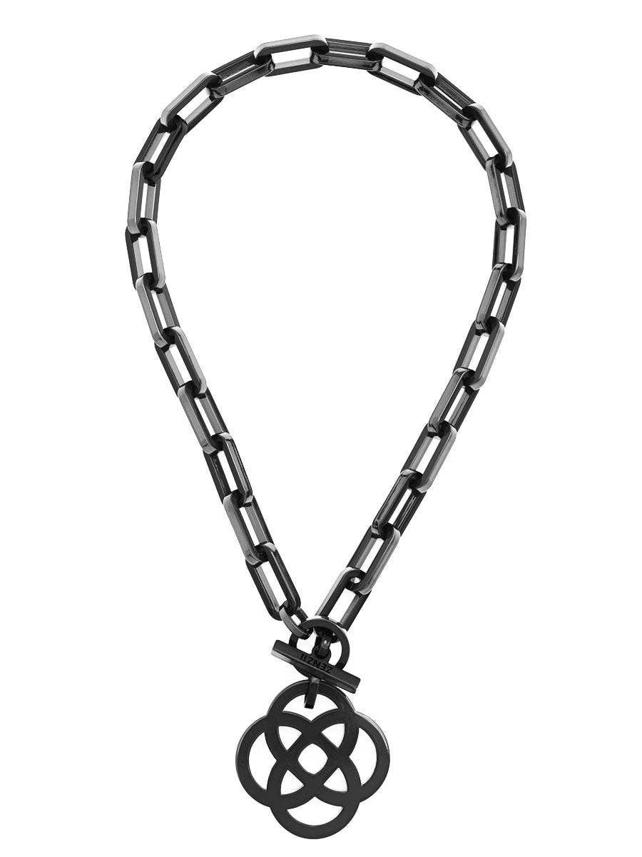 ZENZII Jewelry - Resin Quatrefoil Link Collar Necklace