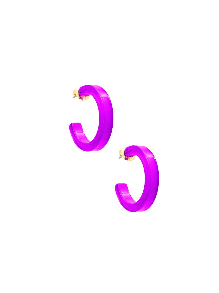 ZENZII Jewelry - Small Resin Open Hoop Earring