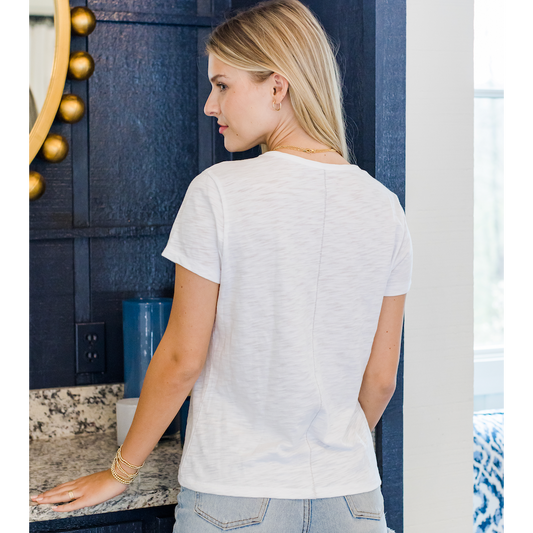 erin gray - The Classic Tee in White - Short Sleeve
