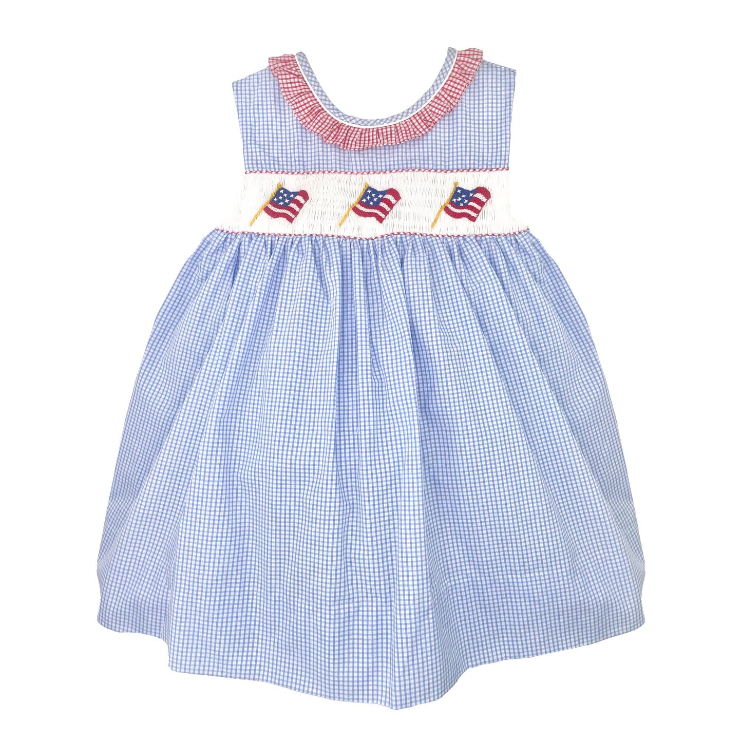 Petit Ami & Zubels - Sun Dress with Flag Hand Picture Smocking