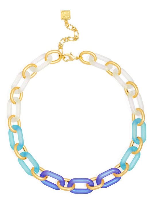 ZENZII Jewelry - Multi-Color Resin Oval Links Collar Necklace