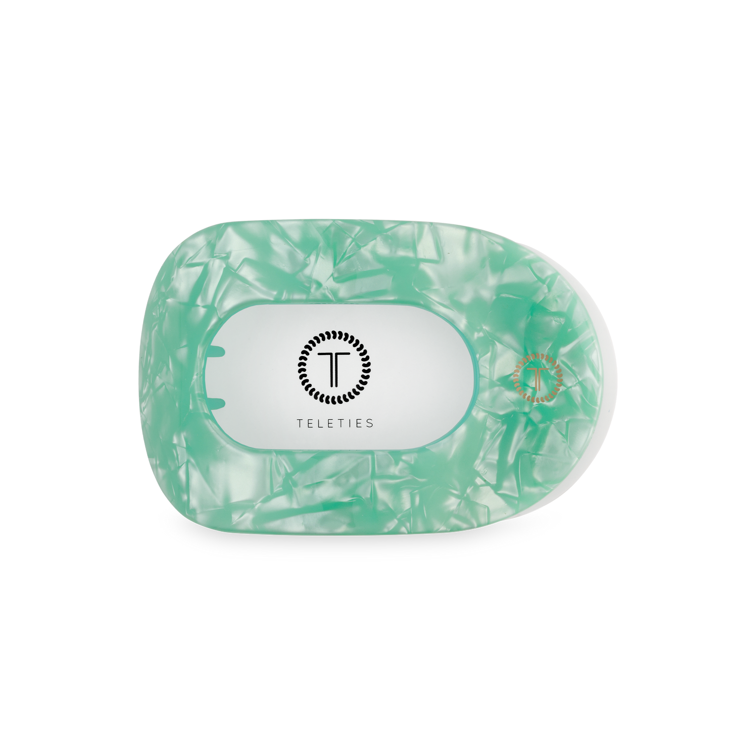 TELETIES - Flat Round Hair Clip | Medium | Spring Splash
