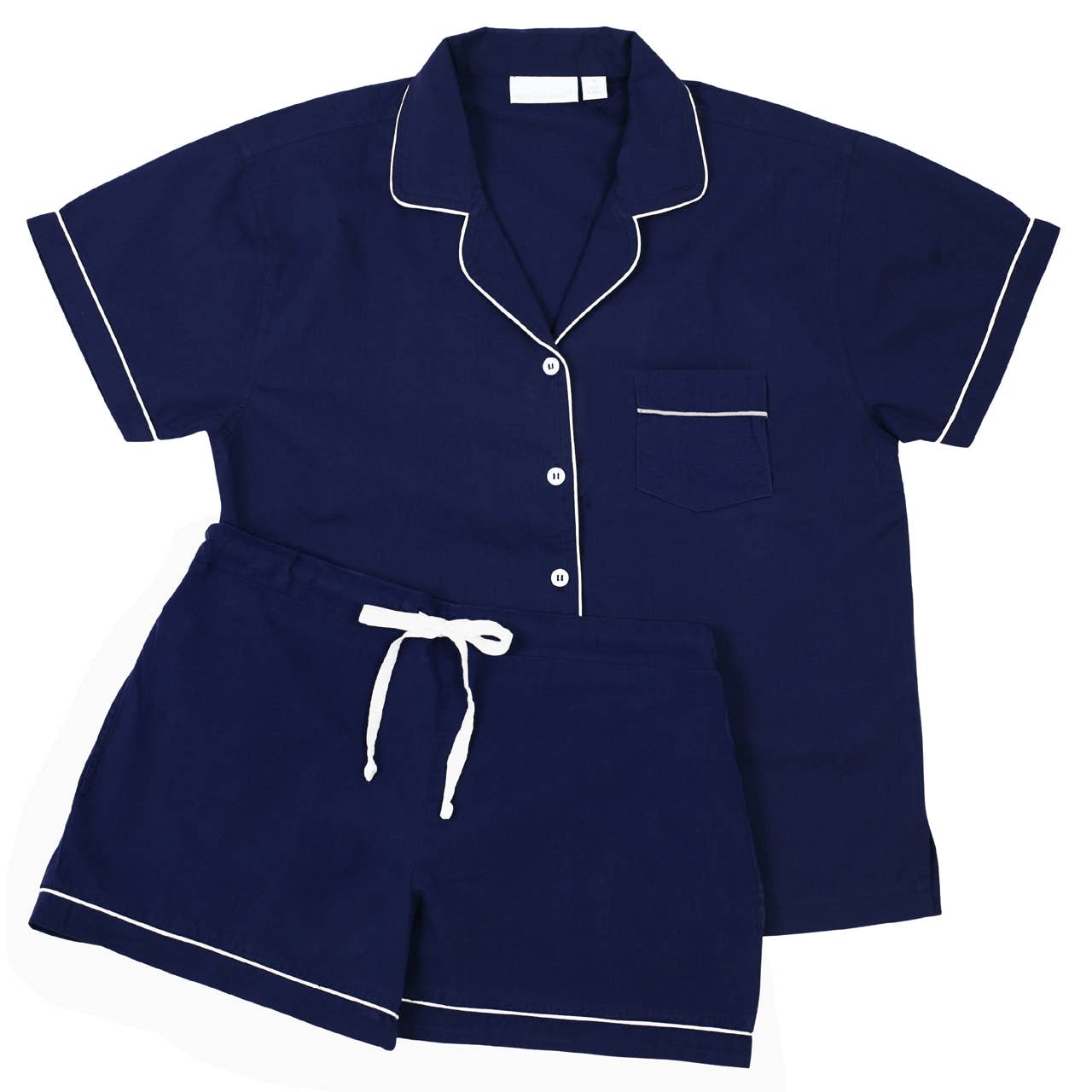 Needham Lane - Cooper Navy Short Sleeve Shorty Pajamas