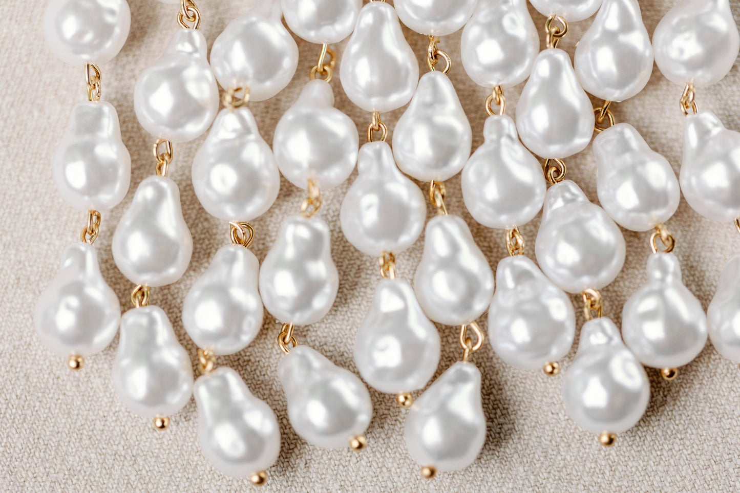 St. Armands Design of Sarasota- Natural Pearl Statement Drop Earrings
