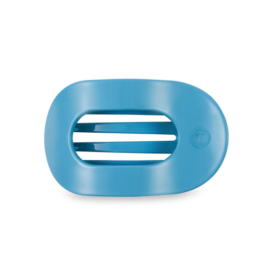 TELETIES - Flat Round Hair Clip | Medium | Summer Sky