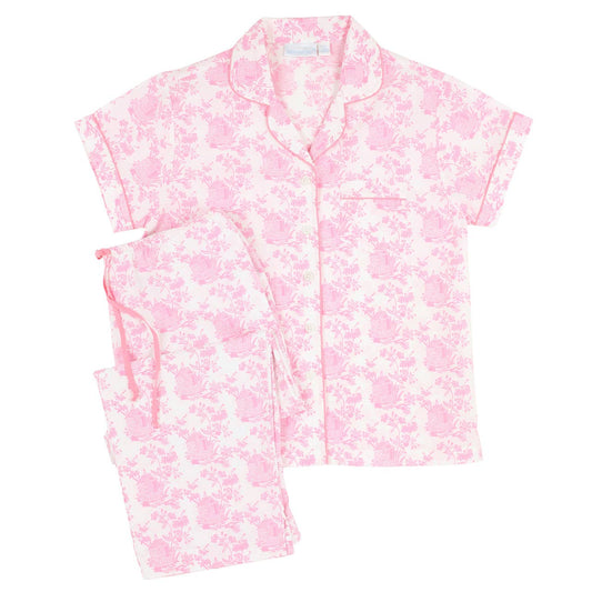 Needham Lane - Pagoda Pink Short Sleeve Capri Pajamas