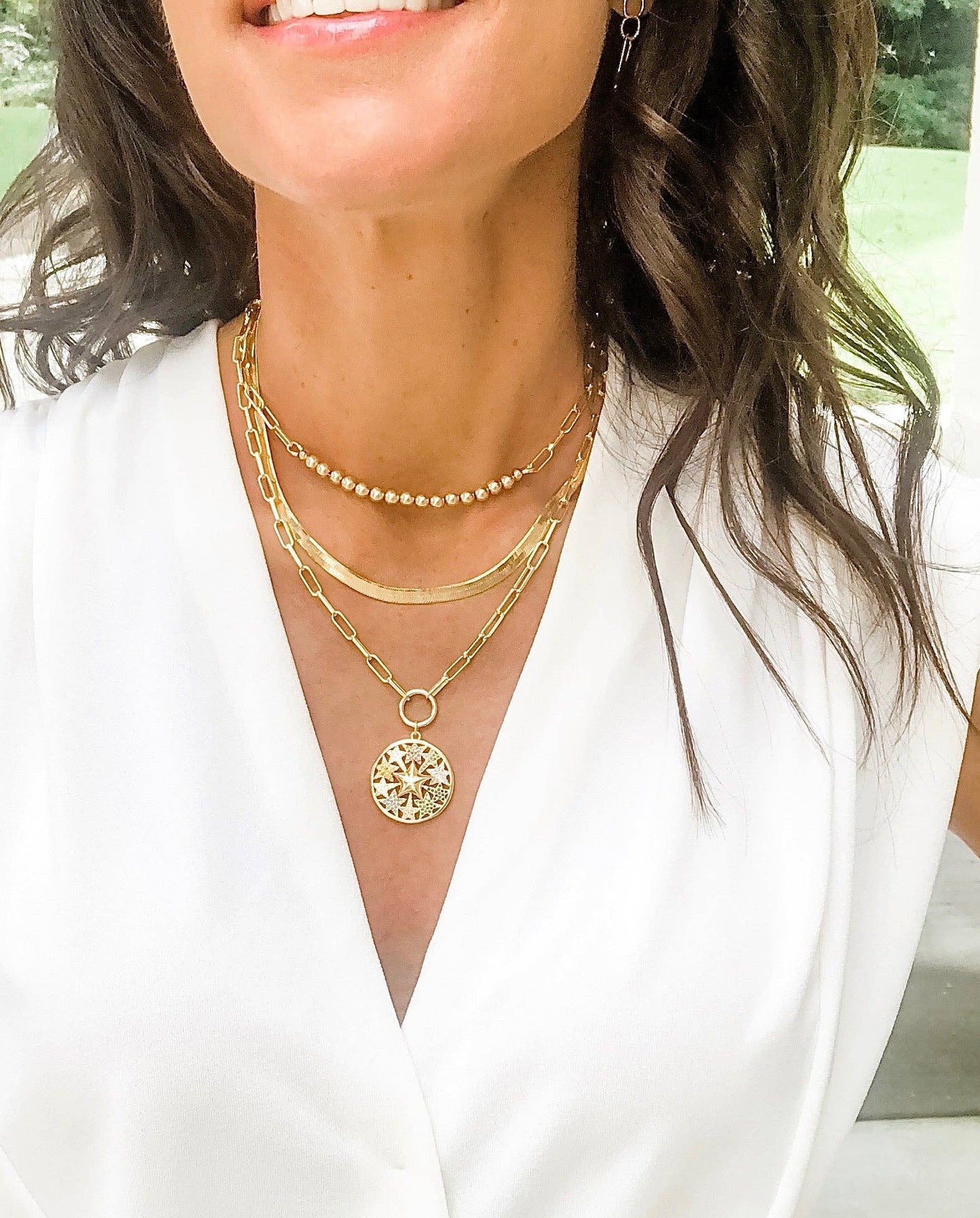 Shiver + Duke - Gold Filled Ball Layering Necklace