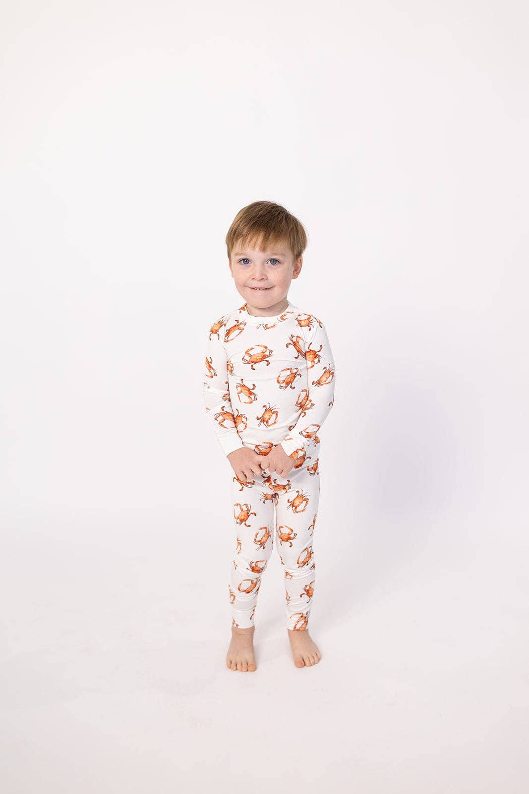 Southern Slumber - Orange Crab 2 Piece Bamboo Toddler Pajama Set