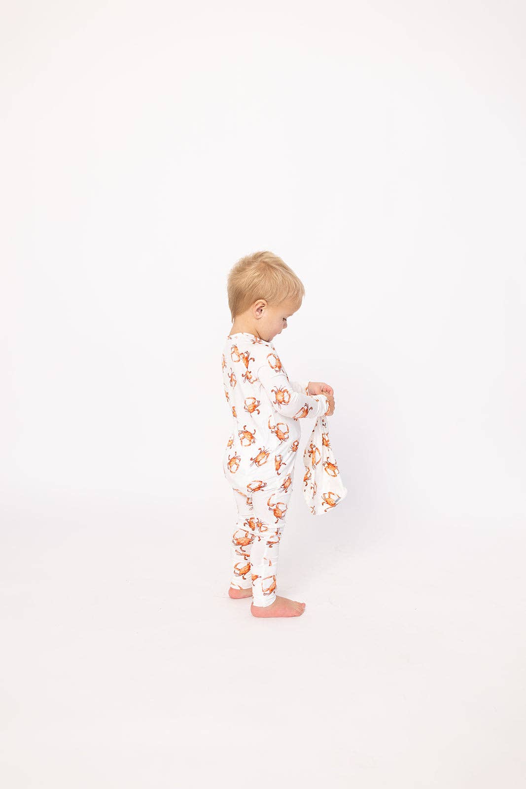 Southern Slumber - Orange Crab Double Zipper Bamboo Infant Sleeper