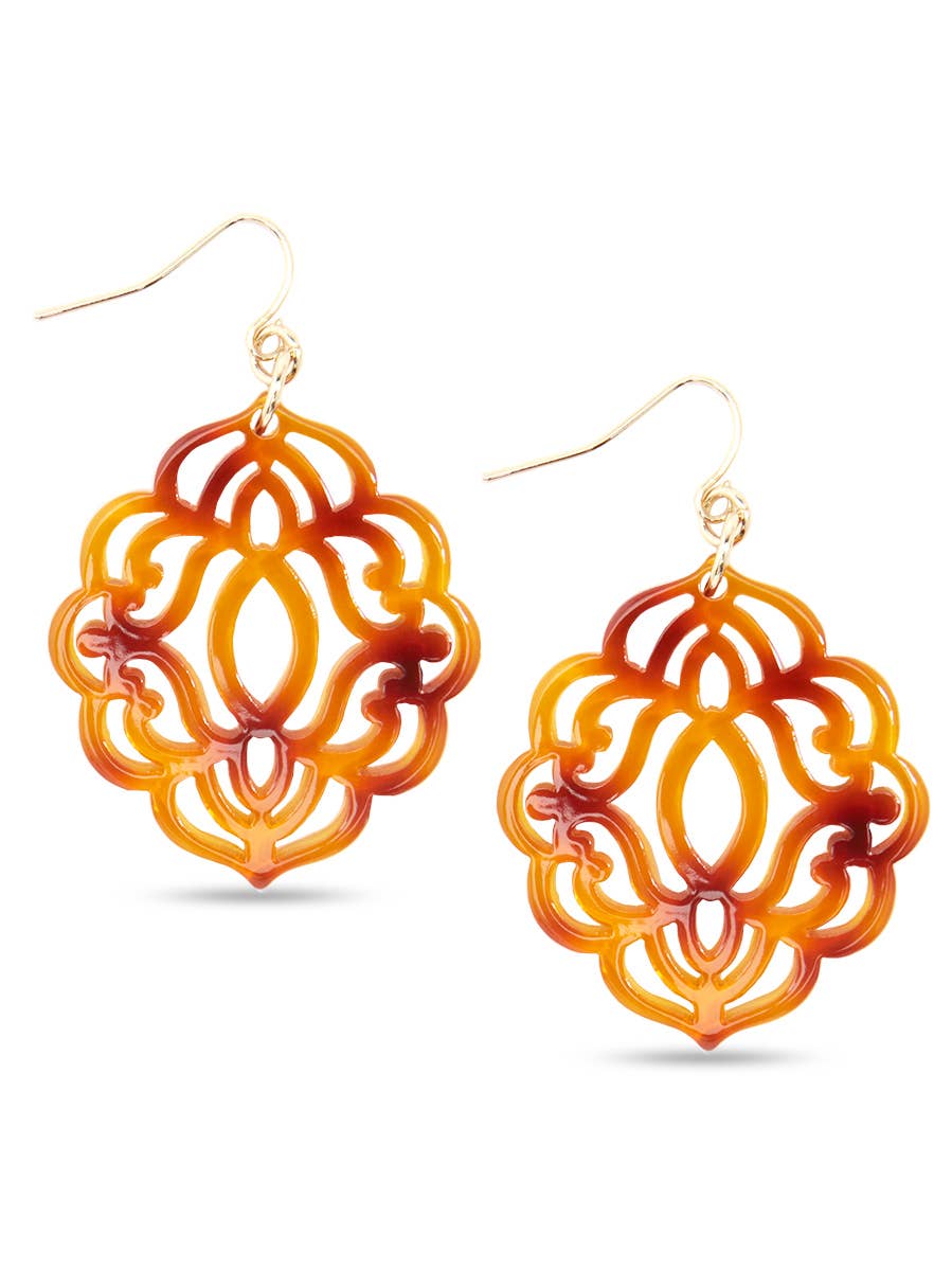 ZENZII Jewelry - Baroque Resin Drop Earring