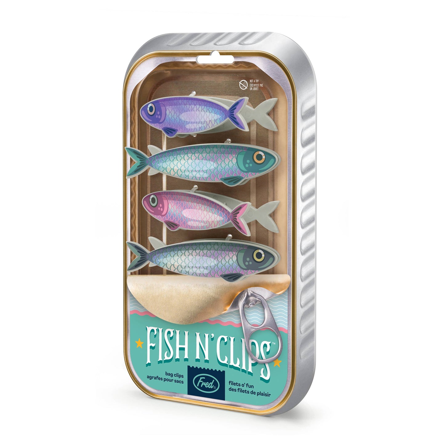 Fred & Friends - Fish 'N Clips - Sardine Bag Clips - Set of 4