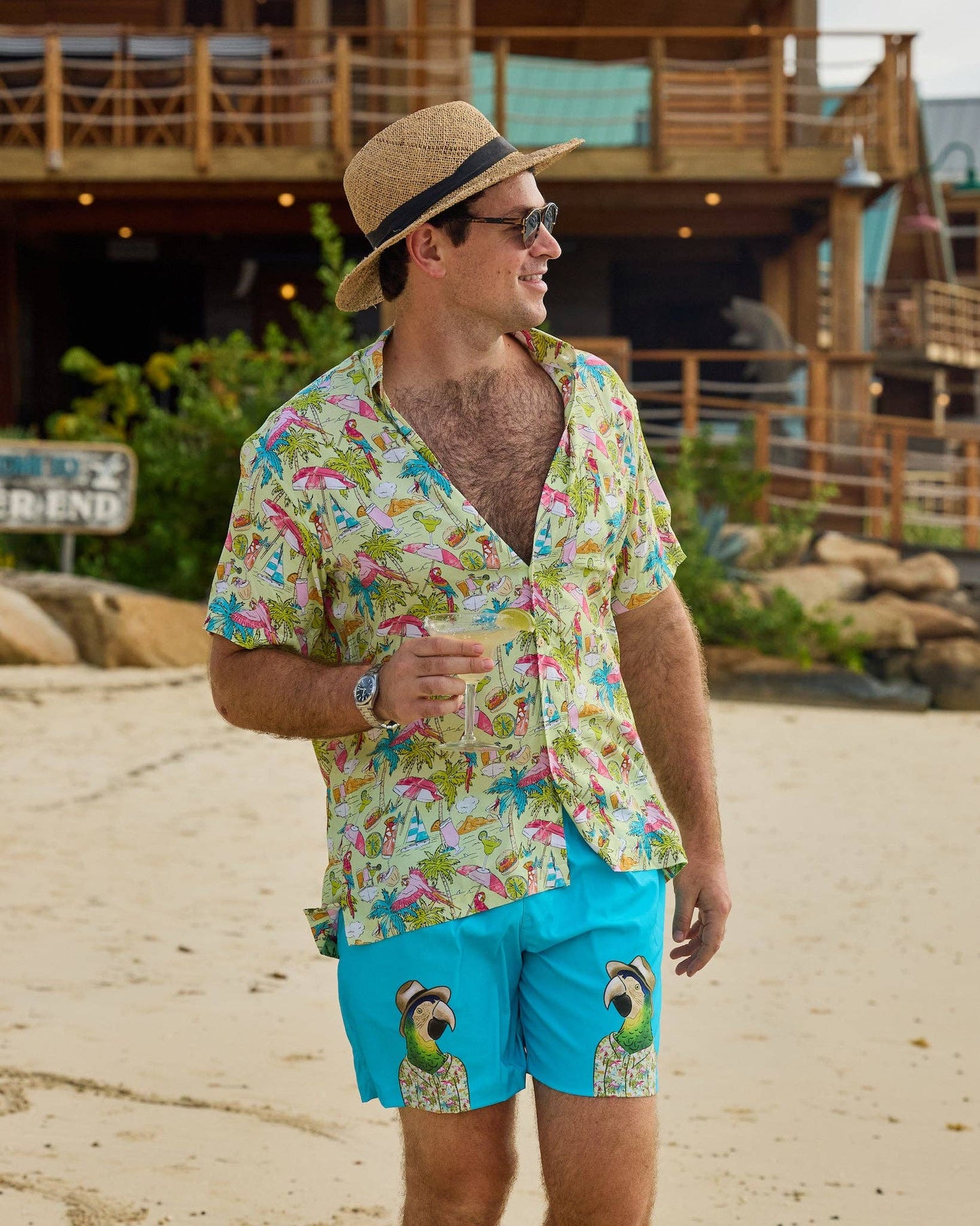 Kenny Flowers - Margaritaville by Kenny Flowers - Welcome to Margaritaville - Lime - Short Sleeve Shirt