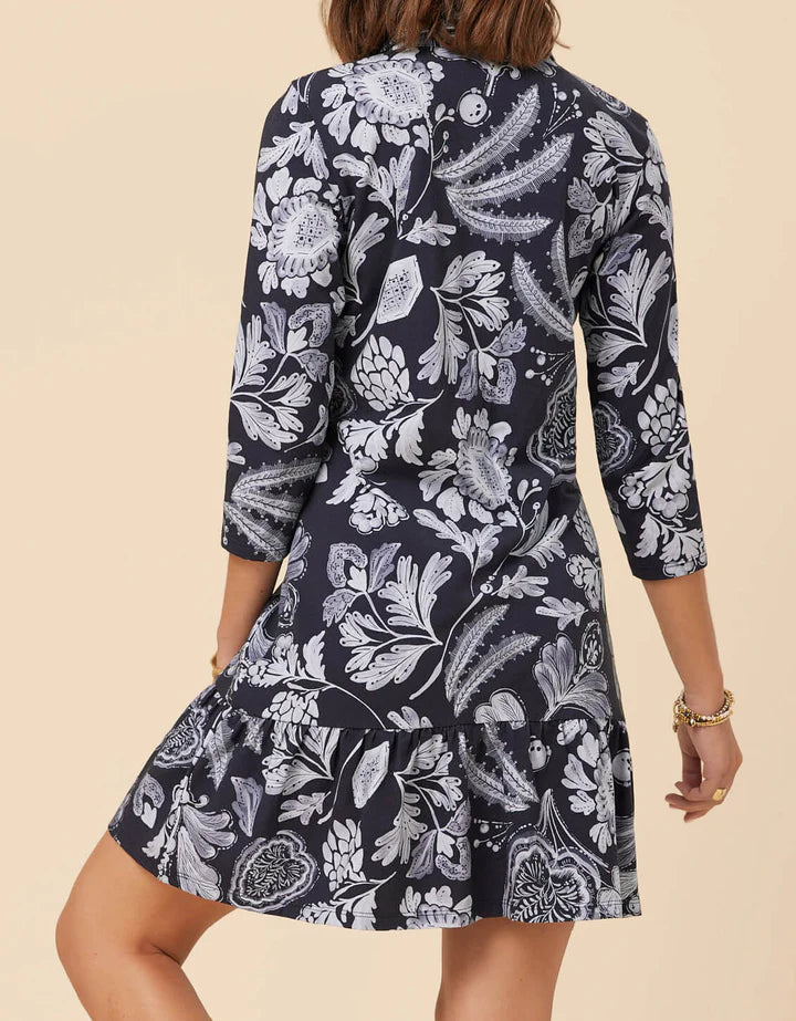 Spartina - Joelle 3 Qtr Sleeve Dress Serpentine Foliage