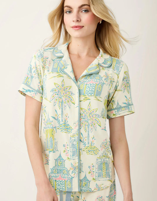 Spartina 449 - Flagler Teal Short Sleeve Pajama Top