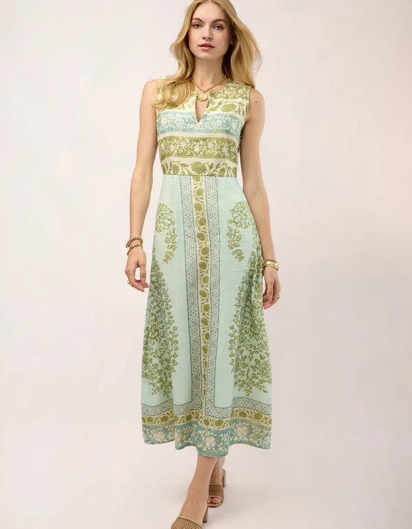 Spartina - Marykate Midi Dress - Hertiage Boho Paisley