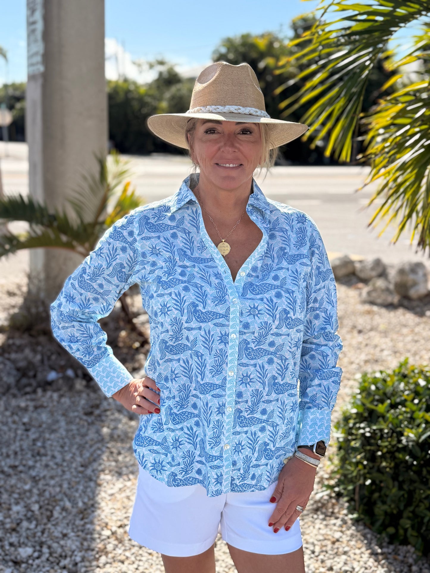 Artisan Shirt - Mermaid Print