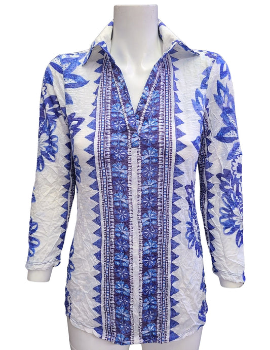 David Cline - 3/4 Sleeve Polo Top - Inca