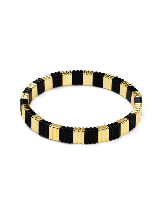 Zenzii - Ribbed Enamel Stretch Bracelet