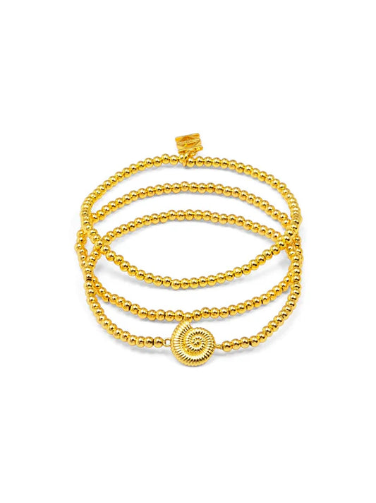 Zenzii- Sundial Charm Beaded Bracelet