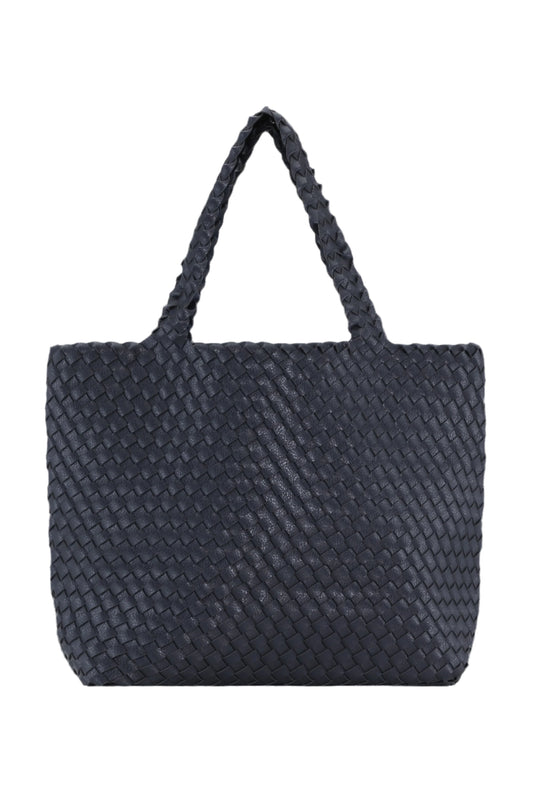 ILSE JACOBSEN - HORNBAEK BAG -REVERISBLE NAVY METALLIC BLUE