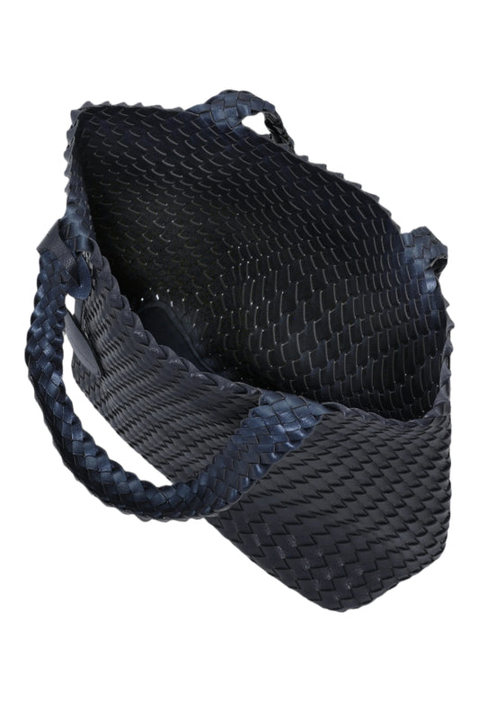 ILSE JACOBSEN - HORNBAEK BAG -REVERISBLE NAVY METALLIC BLUE