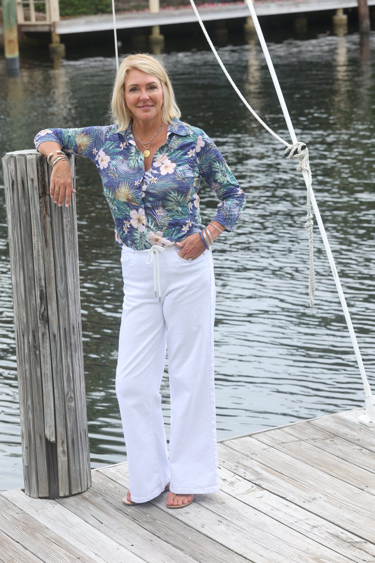 David Cline - 3/4 Sleeve Shirt - Pool