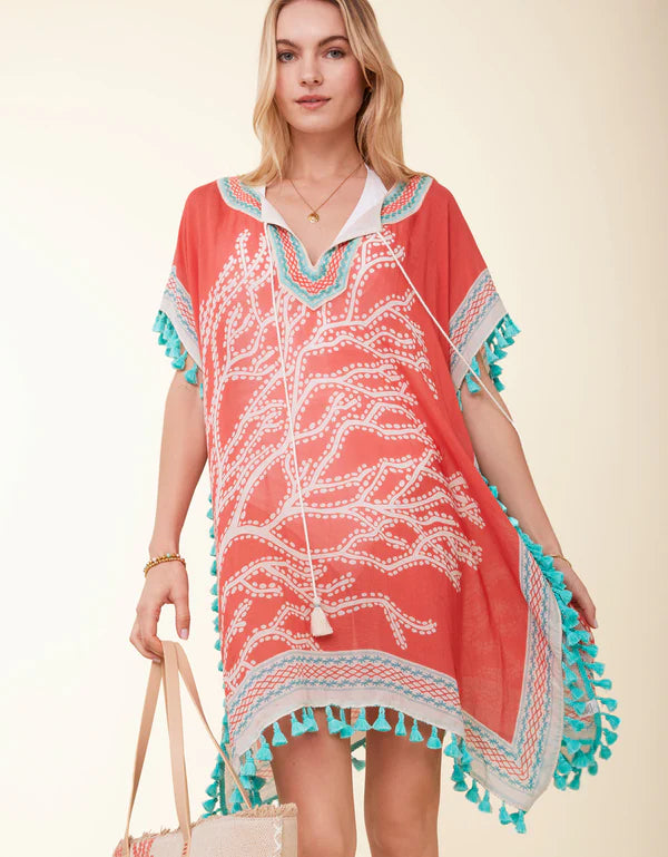 Spartina - Beach Kaftan Ogeechee Sea Life Coral