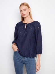 Charlie B - Raglan Sleeve Blouse with Ties
