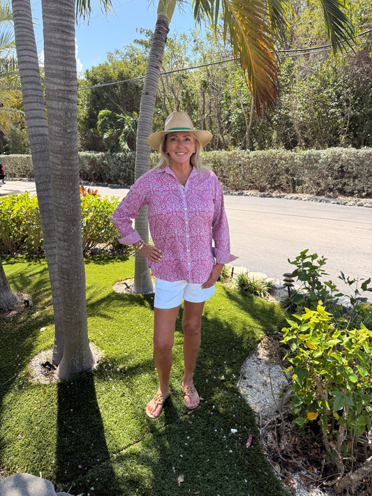 Sigrid Olsen - Palazzo Button Down Ladies Shirt