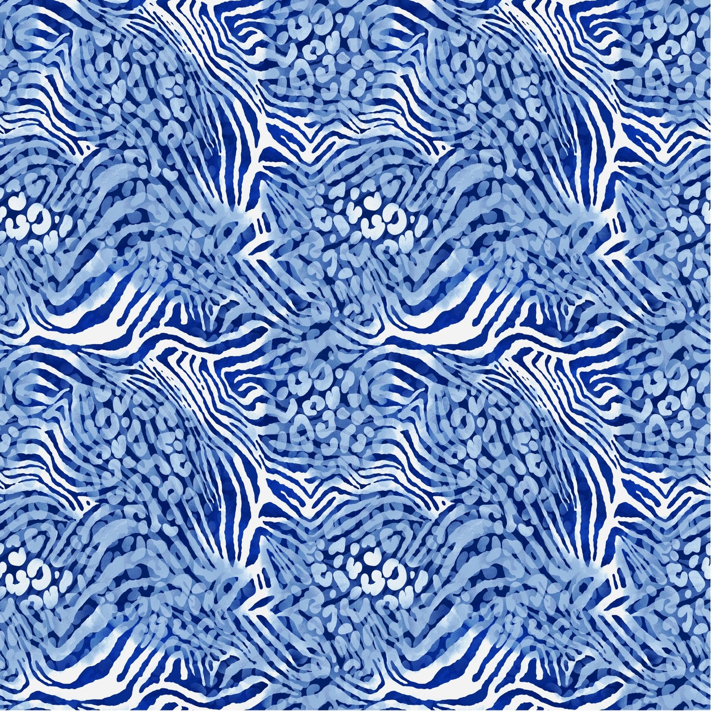 la mer luxe - Blue Animal Abstract - SS Blakeley Dress