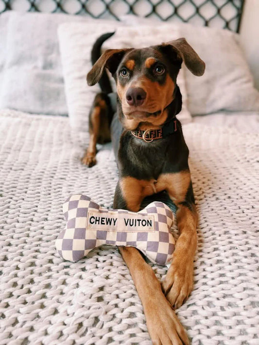 Checker Chewy Vuiton Bone Toy