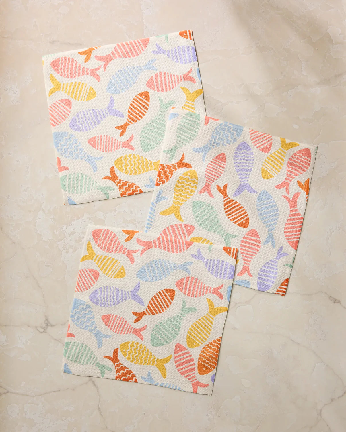 Geometry Dish Towel Set- Fish Flip