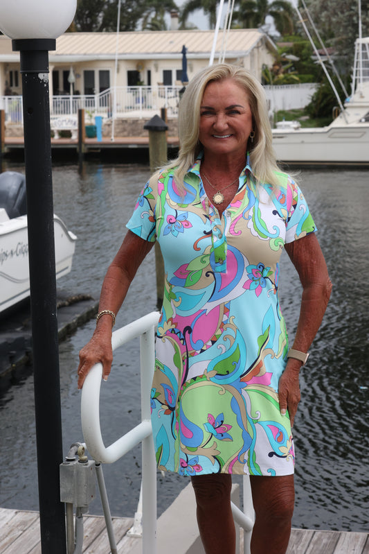 Kenny Dana - Short Sleeve Polo Dress -97653-1