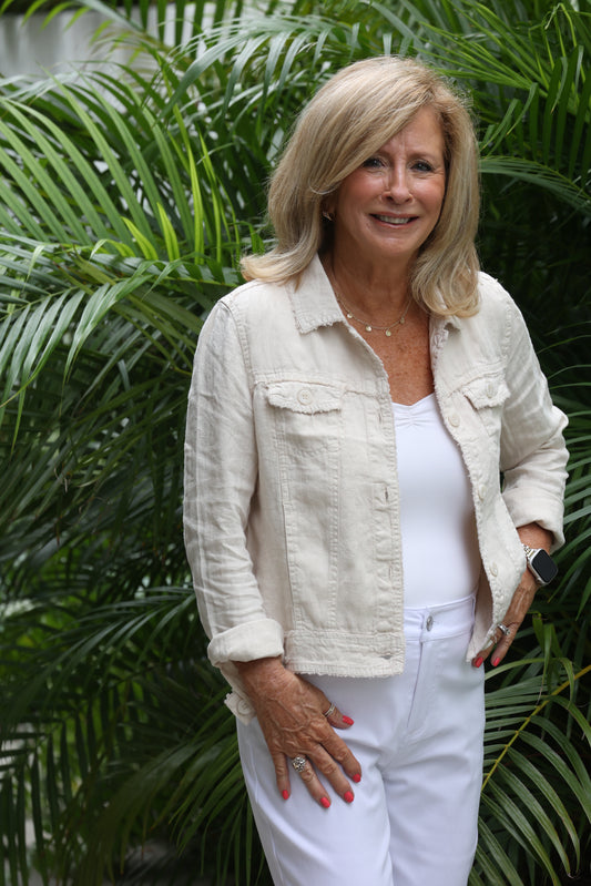 Lulu B - Linen Travel Jacket - Stone