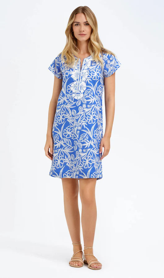 Bella Tu - Eli Cap Sleeve Dress - Bali Blue