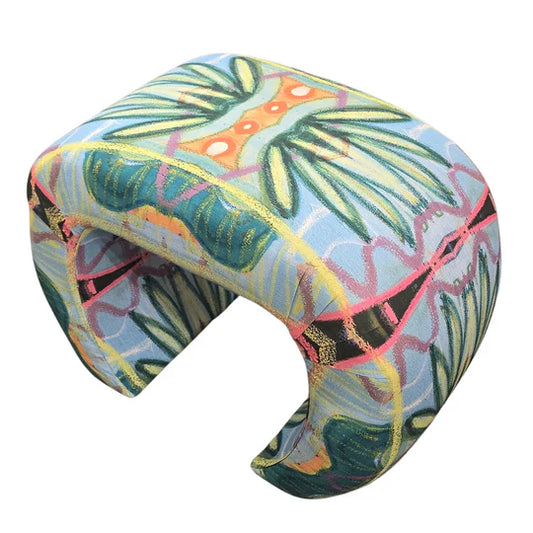 WENDY OCONNER - FERNS IN AQUA OTTOMAN