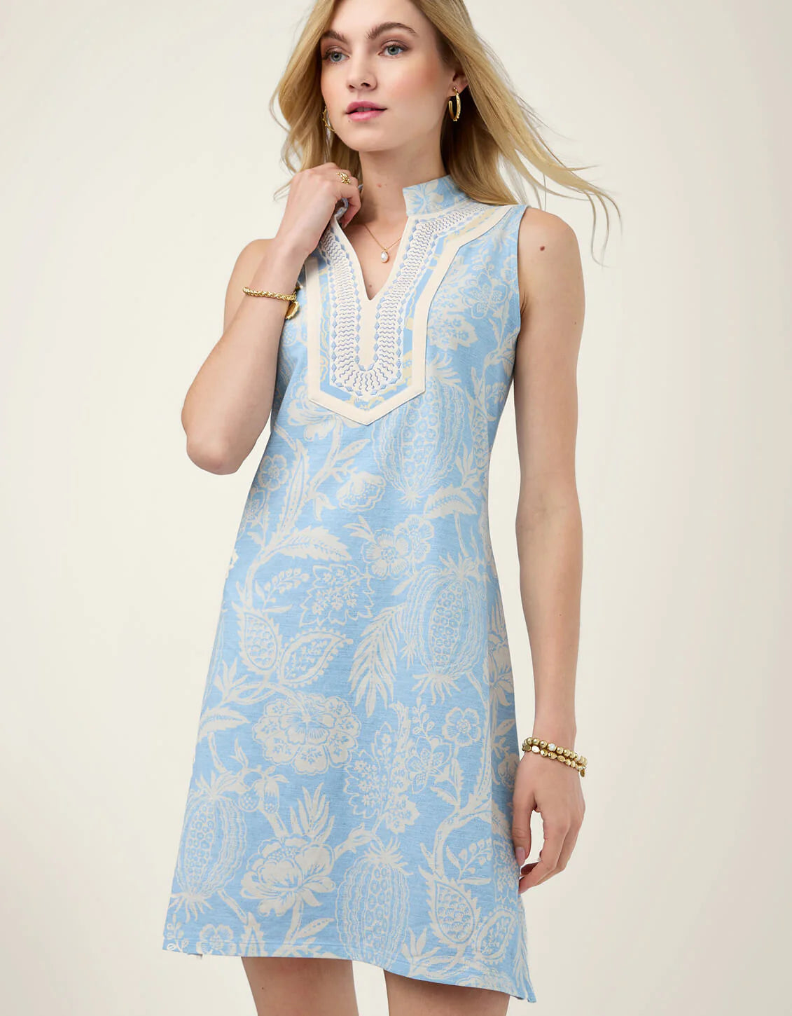 Spartina 449 - Sleeveless Tunic Dress Flagler Pods Sky