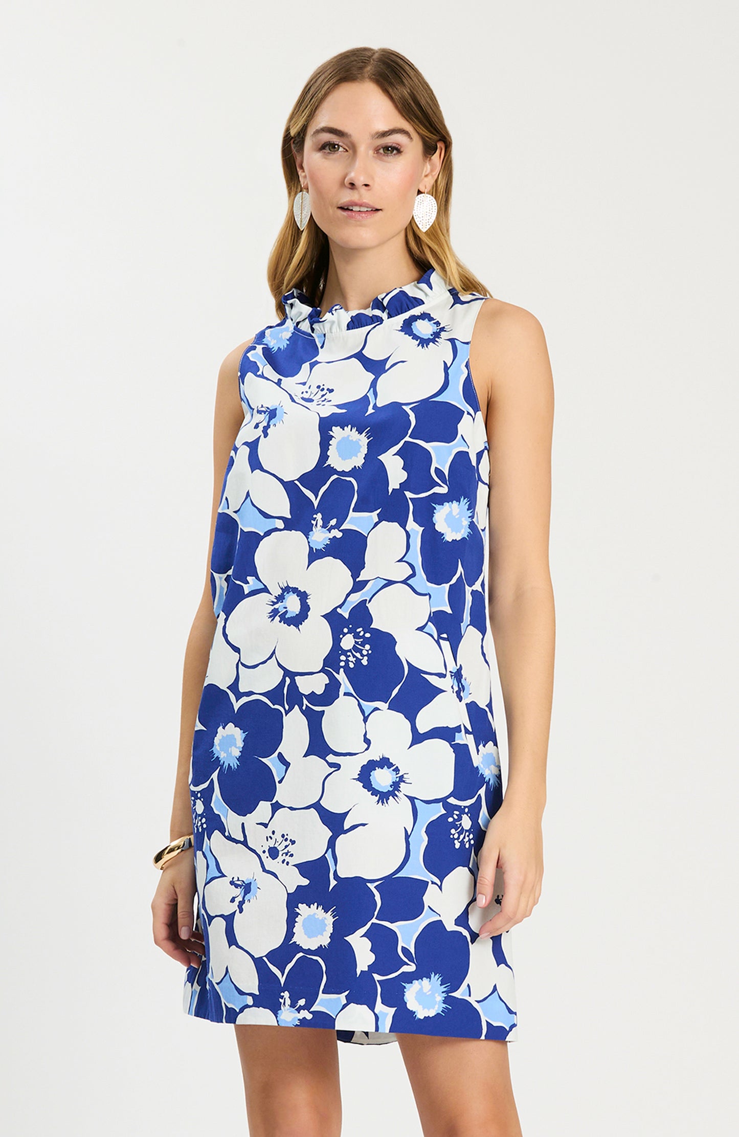 Tyler Boe - Ella Lin/CTN Ruffle Back Blue Dress