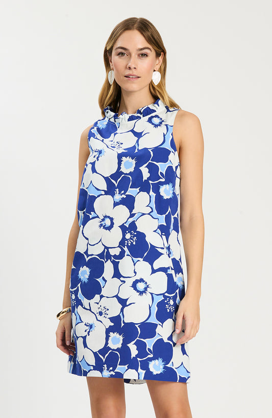 Tyler Boe - Ella Lin/CTN Ruffle Back Blue Dress