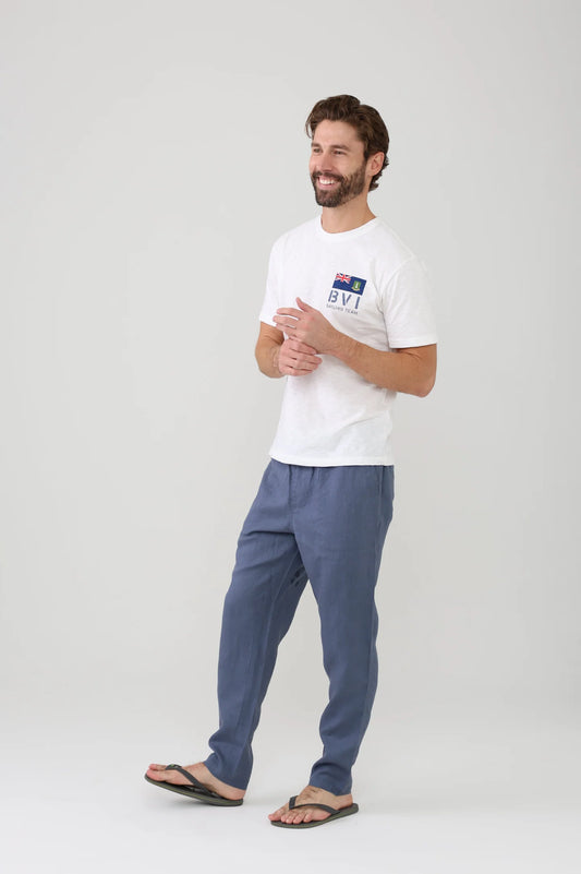 HIHO - MENS RELAXED LINEN PANT - VINTAGE INDIGO