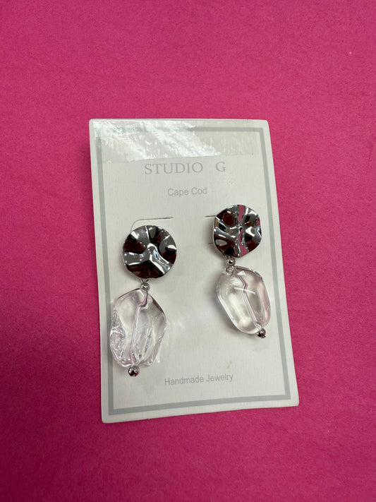 STUDIO G STONE CRINKLE CIRCLE EARRING