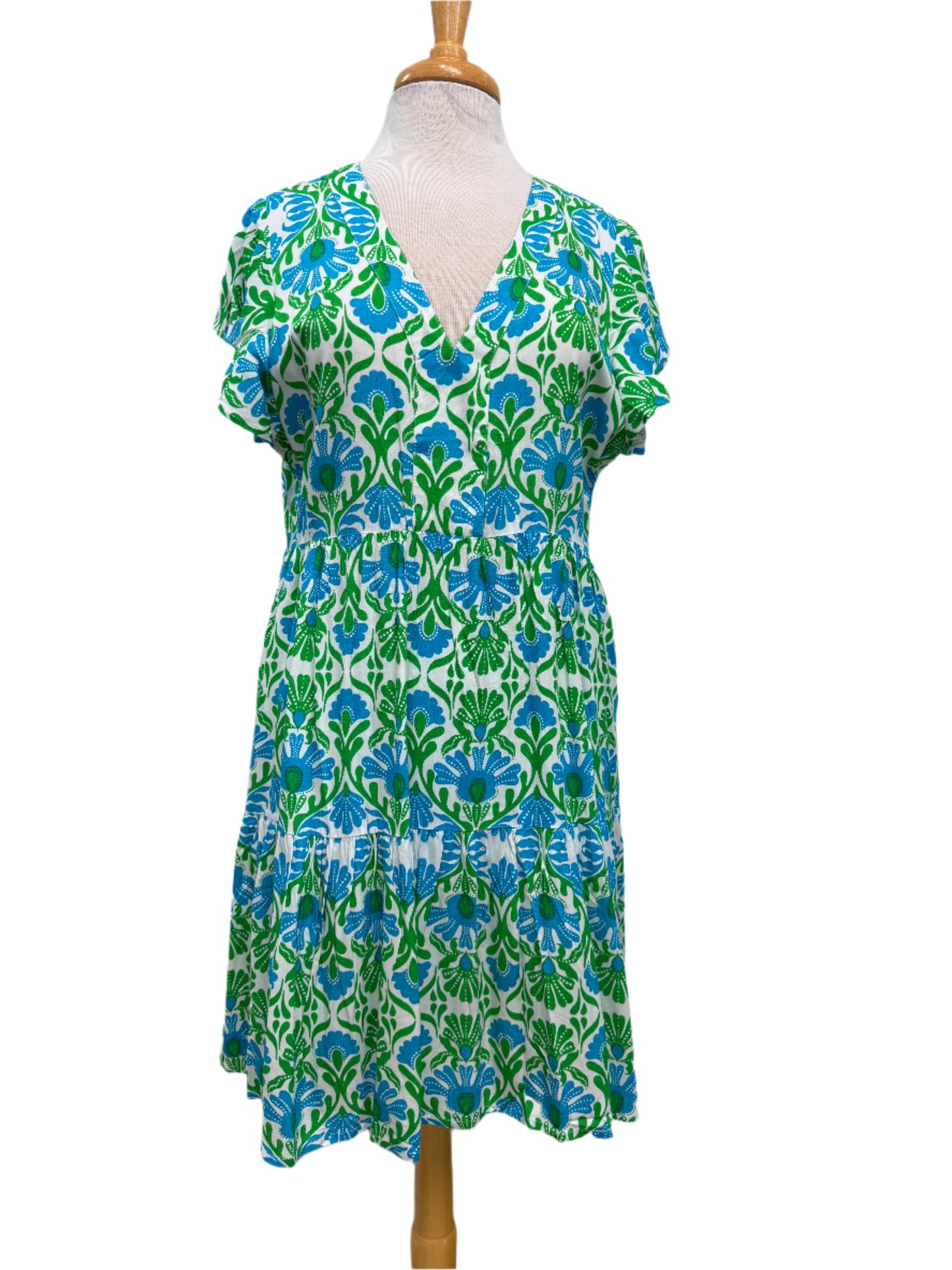 La Mer Luxe -  Brooke Dress Flutter Sleeves Tiered Design Summer