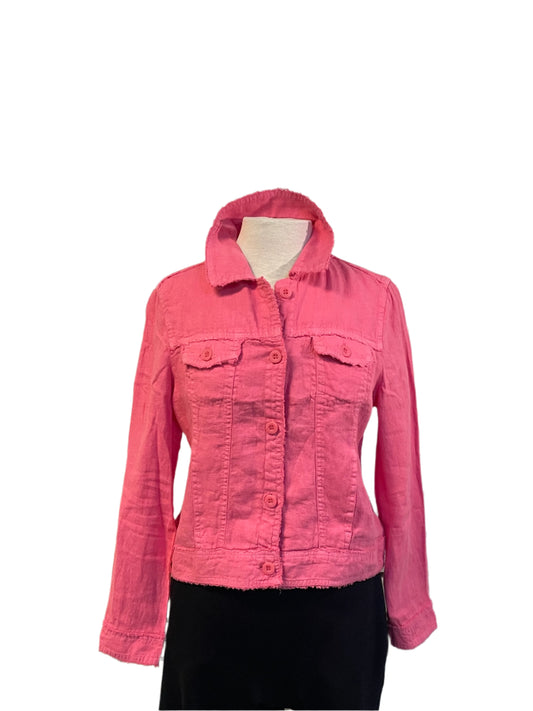 Lulu B - Linen Travel Jacket - Hot Pink