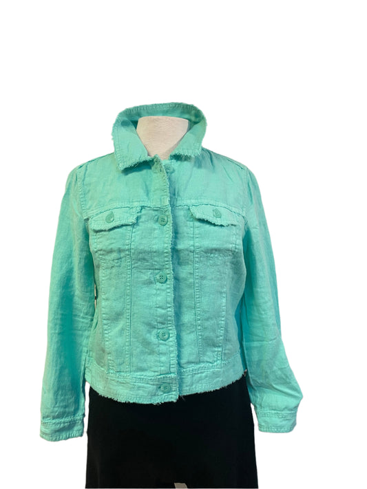 Lulu B - Linen Travel Jacket - Clear Seafoam