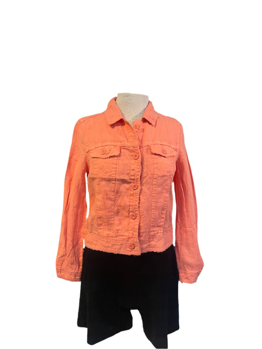 Lulu B - Linen Travel Jacket Salmon
