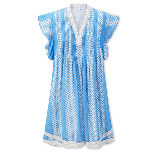 NavyBleu - Eden Dress - Cornflower Leaf
