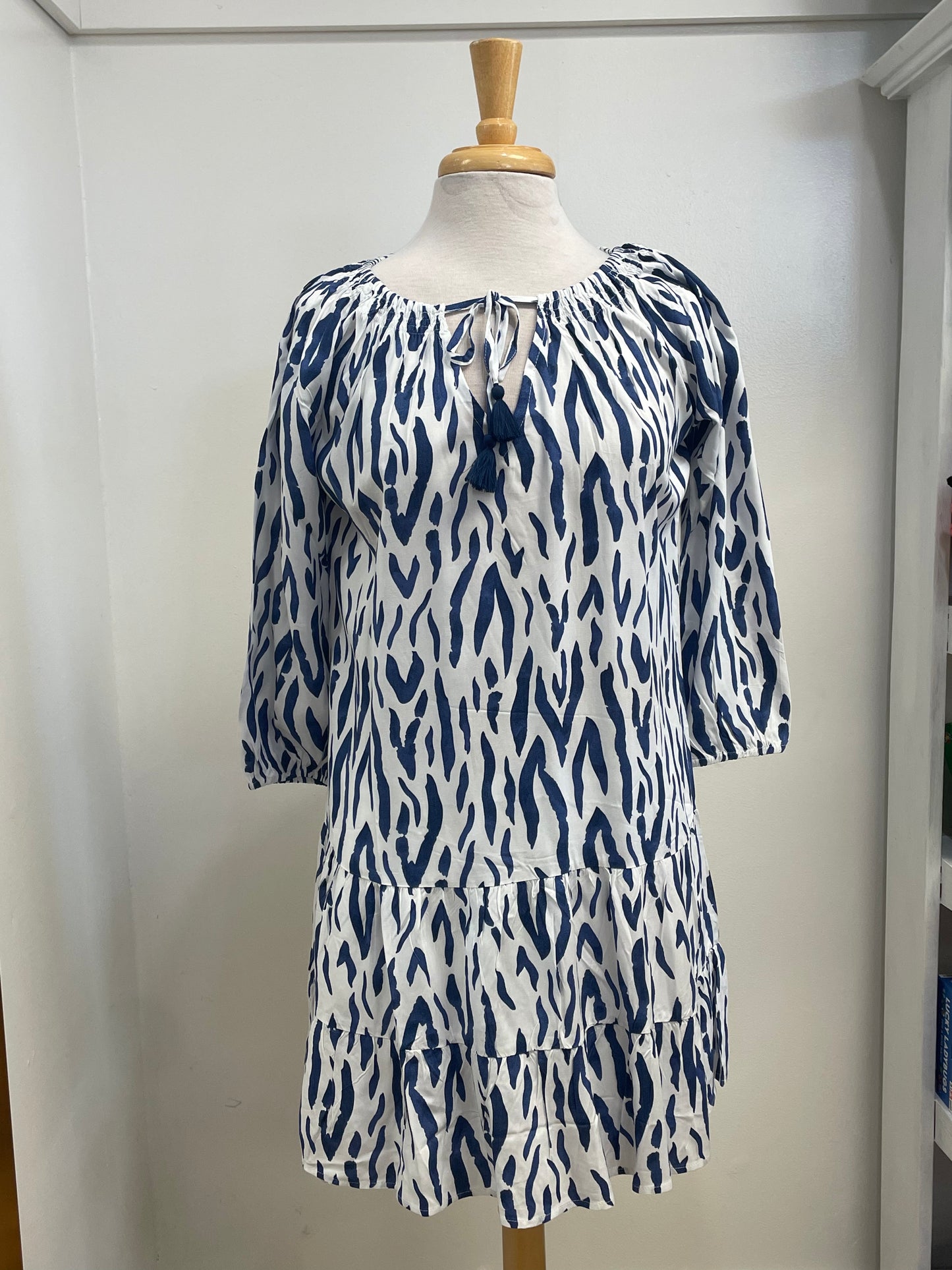 la mer luxe - Navy Tahiti 3/4 Sleeve - Emily Dress