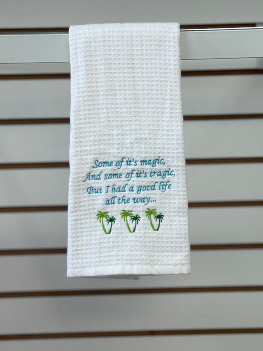 Embroidered JB Magic Waffle Weave Hand Towel