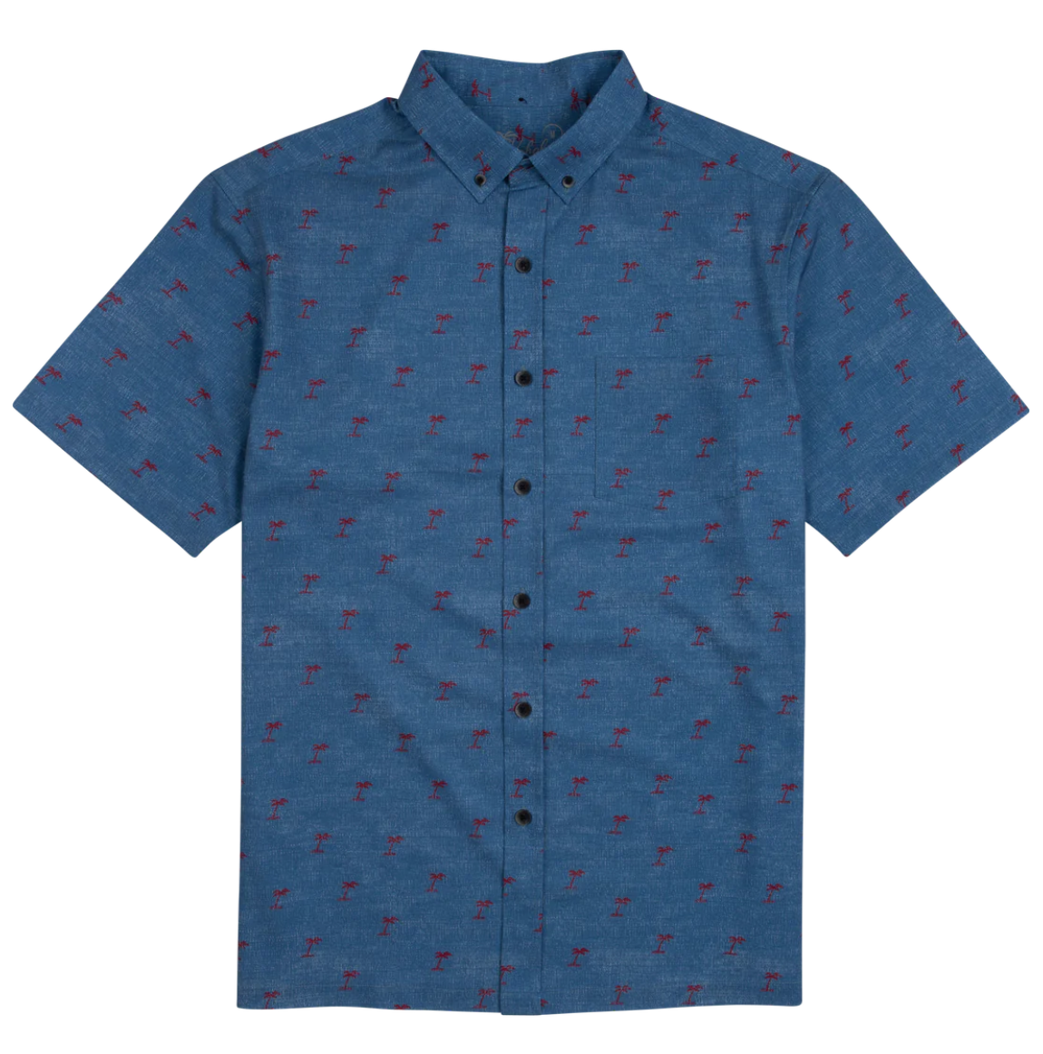 Kahala Palms Short Sleeve Shirt in Chambray