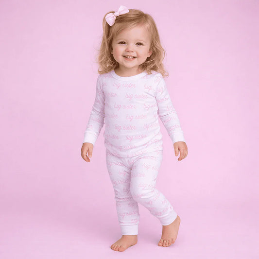 Magnolia Baby - Big Sister Print Long Pajamas
